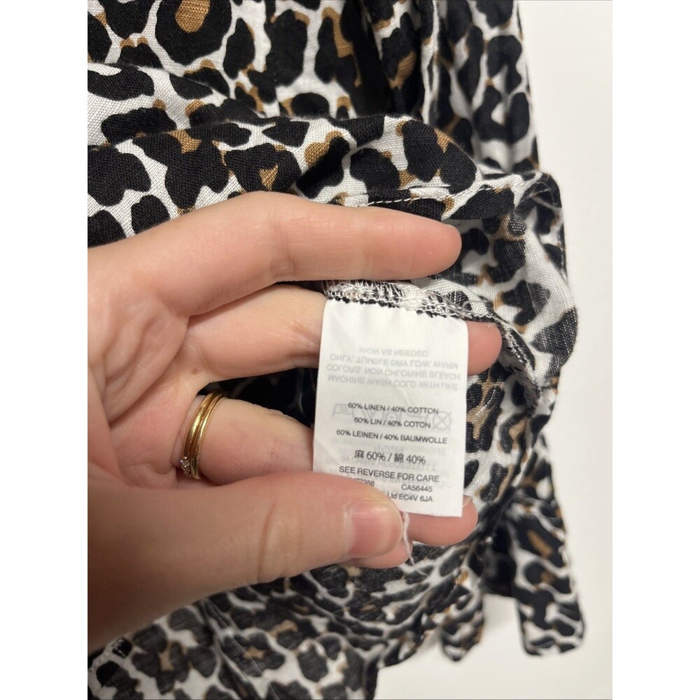 J. Crew Shirt Women’s Size 6 Button Down Leopard Print‎ Long Sleeve - Picture 4 of 5